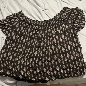 Black off the shoulder top